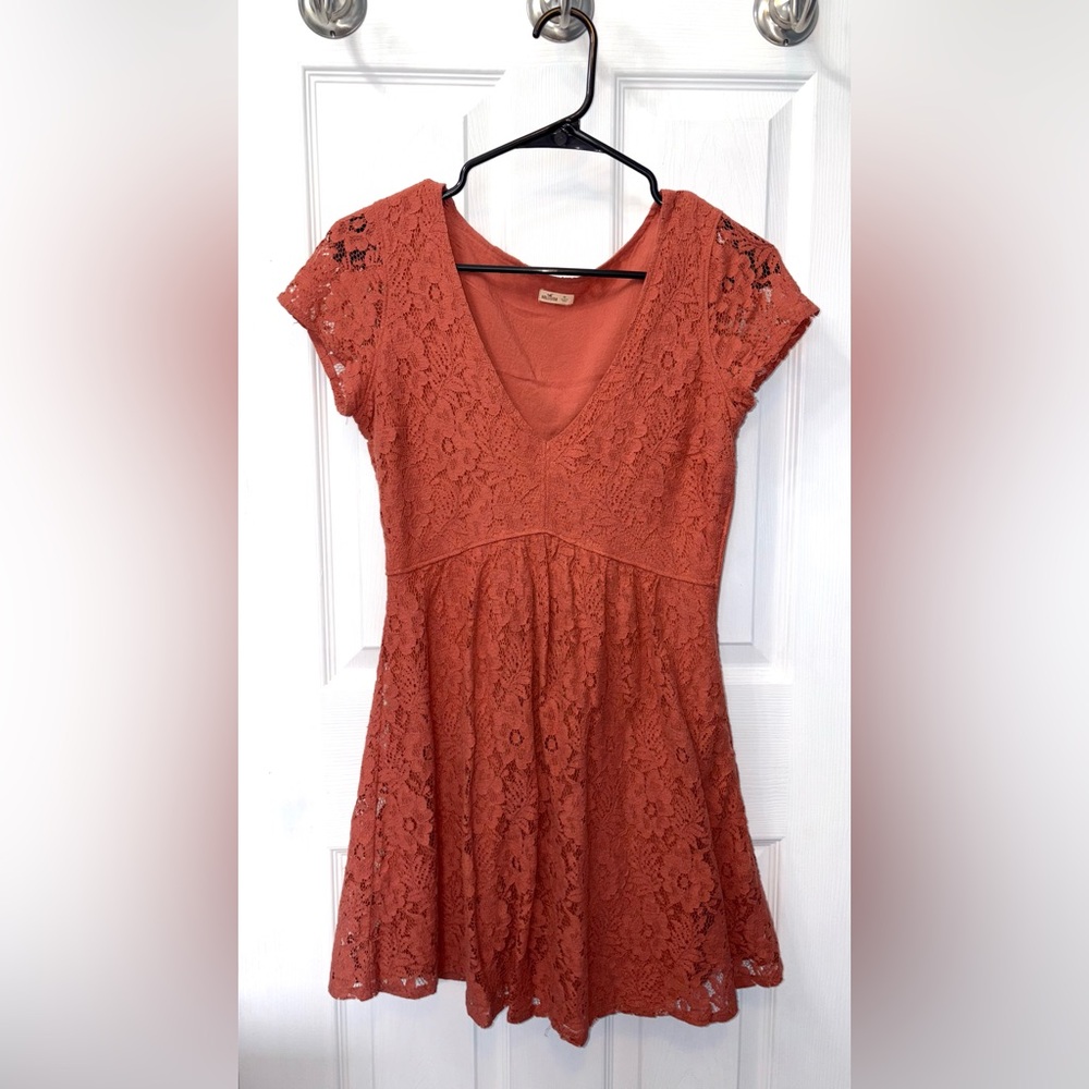 Hollister Terracotta Lace Dress  (USED)
